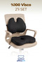 Orthopedic Visco Lumbar Support & Sitting Cushion - for Office, Vehicle, Home Work Chair