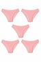5-Pack Tutku Women's Jacquard Bikini Panties 100% Cotton 0679