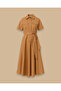Belted Pocketed Short Sleeve Dress - 5