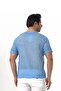 Bora Buttoned V-Neck Short Sleeve Poplin Men's T-Shirt |   Summer Men's Tshirt Light Blue Amv - 2