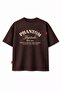 Short Sleeve Boxy Fit Printed T-Shirt Coffee