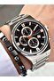 Steel Strap 3 Atm Water Resistance Men's Wristwatch with Calendar - 4