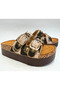 26Y216-2 Women's Stoned Two-Buckle Platform Sole Comfort Slippers - 5