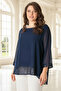 ComfortaBle Cut Plus Size Chiffon Blouse - Sequin Detailed DNM922 - 2