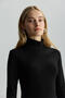 Black Fishneck Dress with Detailled Parts - 2