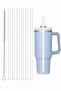 Quencher 1.18 and 0.88 Compatible 6-Piece Straw Thermos Straw – Cleaning Brush Gift – Thermos Straw