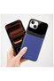 Apple iPhone 14 Plus Compatible Case Lens Leather Case Navy Blue - 3