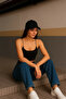 Women's Trendy Jeans Basic Blue Denim Pants - 6