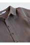 Boy's Long Sleeve Basic Shirt for Ages 2-5 - Dark Brown 3-4 Years - 5