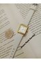 New Retro Minimal Stylish Women's Wristwatch, White Color Band, White Color Dial, Gold Color Case