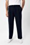 Navy Blue High Waist Pleated Comfortable Fit Men's Trousers - 2