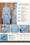 White Chiffon Abaya with Separate Shila Islamic Jilbab for Women, Full Length Long Sleeve Modest Salah (Sky Blue) - 2