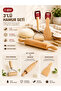 3-Piece Dough Set Rolling Paddle Rolling Paddle Dough Cutter - 2