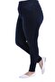 Women's Jeans Gathering Full Lycra Elastic Waist High Waist Large / Small Size - Dark Blue - 2