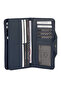 Navy Blue Genuine Leather Women's Wallet - S1Cb00005767-D6M - 3