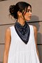 Vintage Pattern Gray-Black Soft Bandana Scarf 50X50 cm - 2