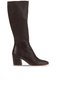 Brown Leather Women's Heeled Boots 01Wr5104