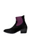Shoes Black Nubuck Women's Heeled Boots 01Wp4903 - 3