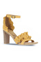 Yellow Leather Women's Heeled Sandals 01Wn4114 - 2