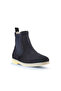 Navy Blue Suede Women's Flat Boots 01Wt3300 - 2