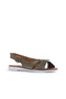 Khaki Alf Suede Women's Flat Sandals 01Wa3018 - 2