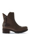 Mink Brown Leather Women's Heeled Boots 01Wv0901