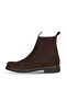Brown Suede Women's Flat Boots 01Wf2205 - 3