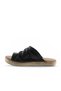 Black Leather Women's Espadrille Slippers 01Wl4617 - 3
