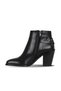 Black Leather Women's Heeled Boots 33Wb9510 - 3