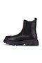 Black Purple Leather Women's Flat Boots 01Wz6505 - 4