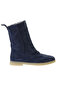 Blue Suede Women's Flat Boots 01Wt3305