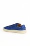 Blue Dark Leather Women's Sports Shoes 16Wa8241 - 4