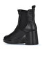 Black Leather Women's Heeled Boots 01Wv8100 - 4