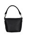 Black Leather Women's Shoulder Bag - 3