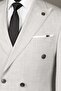 Exclusive striped double-breasted suit - light grey - 3