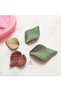 K-998 Model Set of 4 Leaf Colored Silicone and Polyester Soap Plaster Candle Mold - 6
