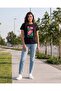 Women Black Printed T-Shirt - 4