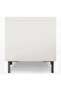 Modern Scandinavian Bedside Table with Open Shelf & Drawer | White Nightstand with Oak Accent & Metal Legs - 3
