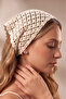 Swan Detailed Hand Knitted Bandana - 4
