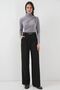 Bdart Slim Fit Round Neck Blouse with Volan Detail - 2