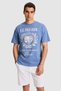Men's Comfort Fit Crew Neck Indigo T-Shirt 50325888-Vr028