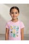 Girls Pink Stamped Graphic T-Shirt - 4