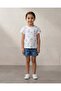 Girls White Flower All Over Print T-Shirt - 2