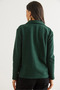 Women's Emerald Green Polo Neck Brioche Knit Blouse BLZ-19002810 - 6