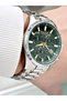 Functional Silver-Green Color Sapphire Glass Steel Band Steel Case Men's Wristwatch 1122Smr - 2