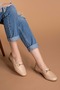 Genuine Leather Women's Ballerinas Iz.3501 Beige - 2