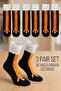 3 Pairs of Cotton Chicken Feet Patterned Socks Long Women's Socks