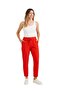 Women's Elastic Waist Narrow Leg Muslin Linen Trousers - 2