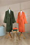 4 Piece Striped Bathrobe Set 100% Cotton Certified, Şalyaka Family Bathrobe Set - 8