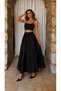 Long Elastic Pocketed Casual Skirt Poplin Fabric